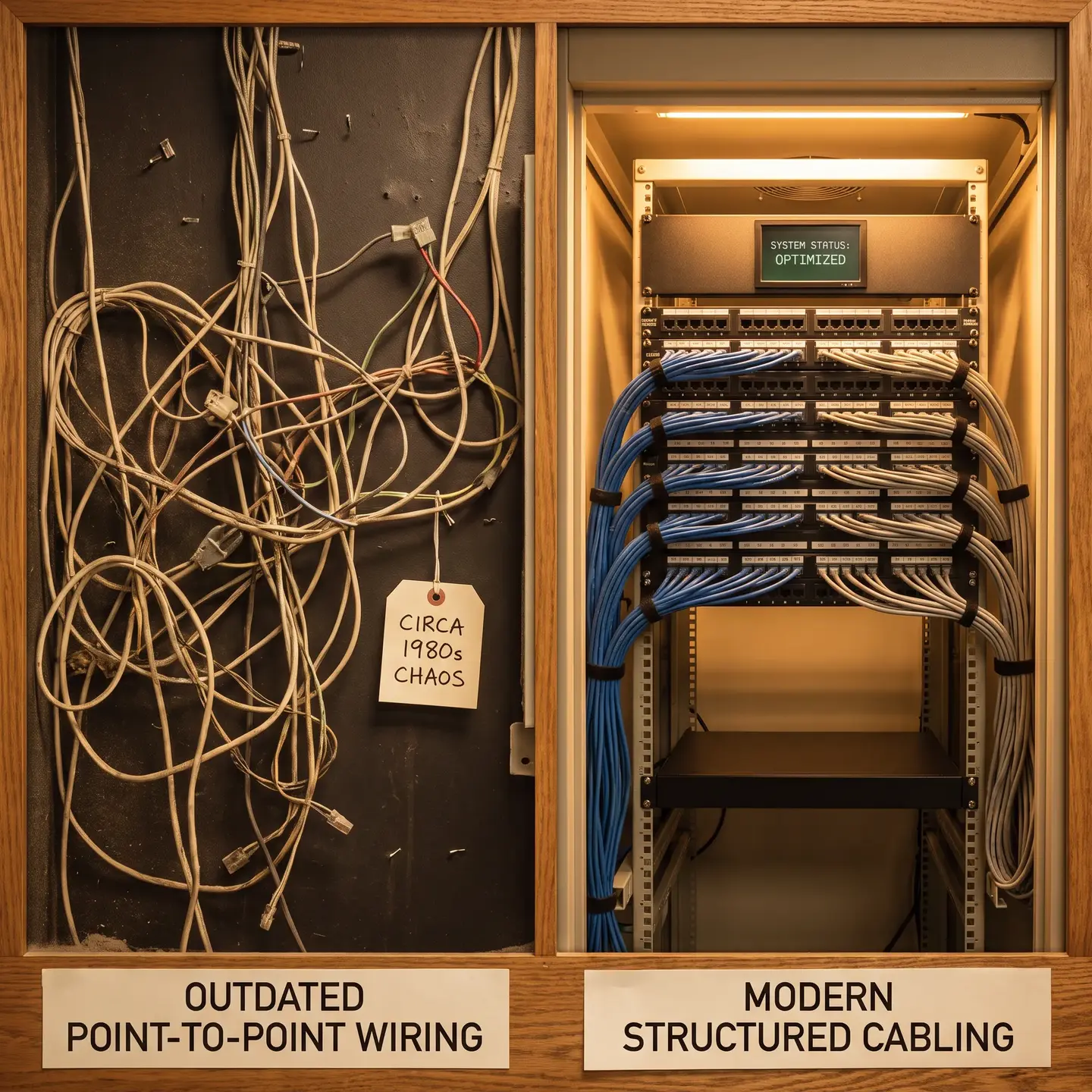 Cabling comparison point to point vs structured