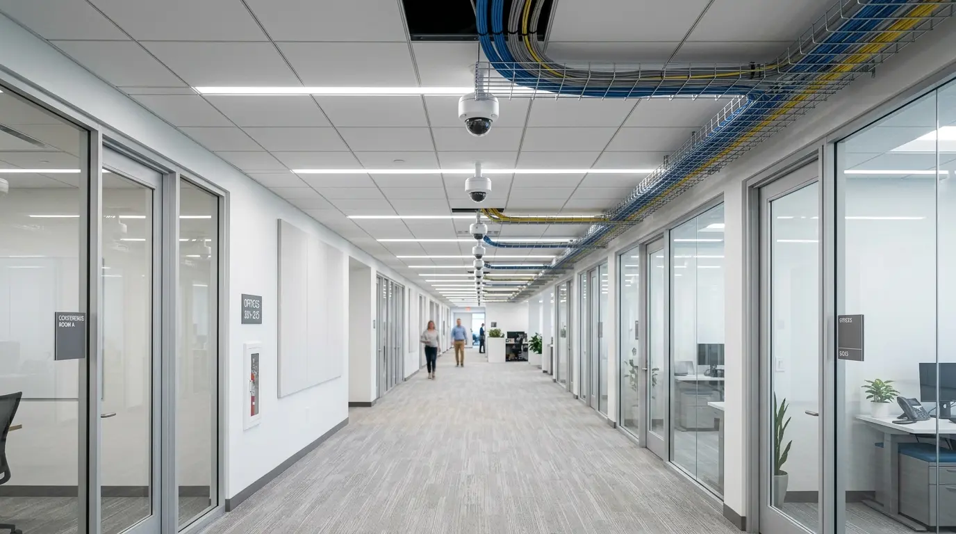 cctv camera system commercial building overview
