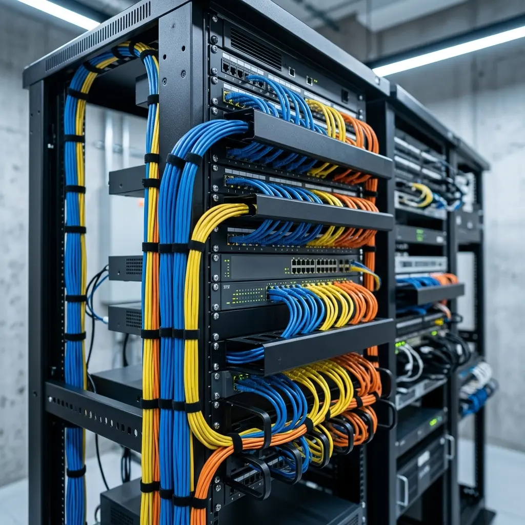 commercial av infrastructure cable rack