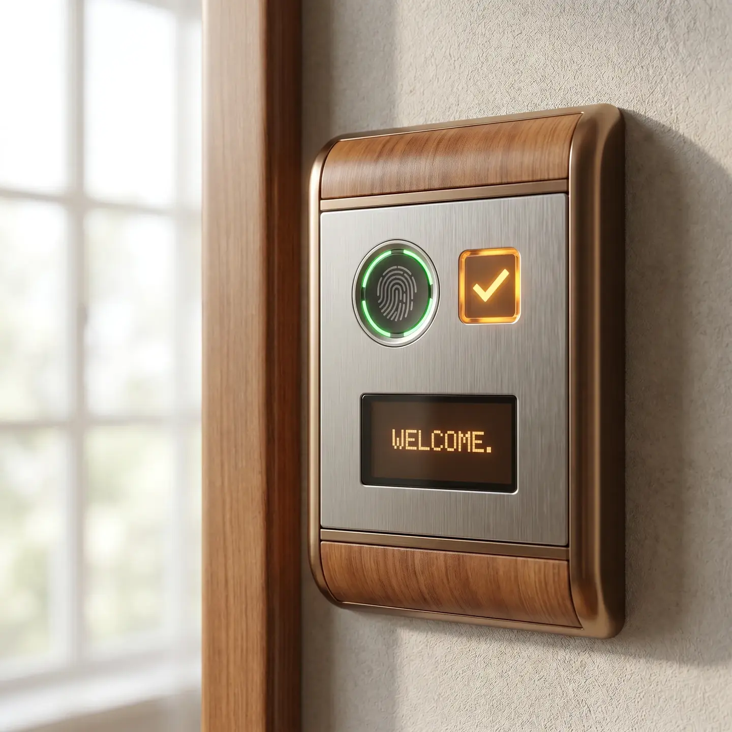 Door controller with fingerprint scanner