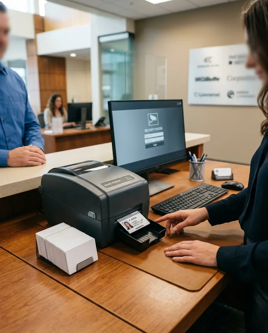 office warehouse security id badging credential
