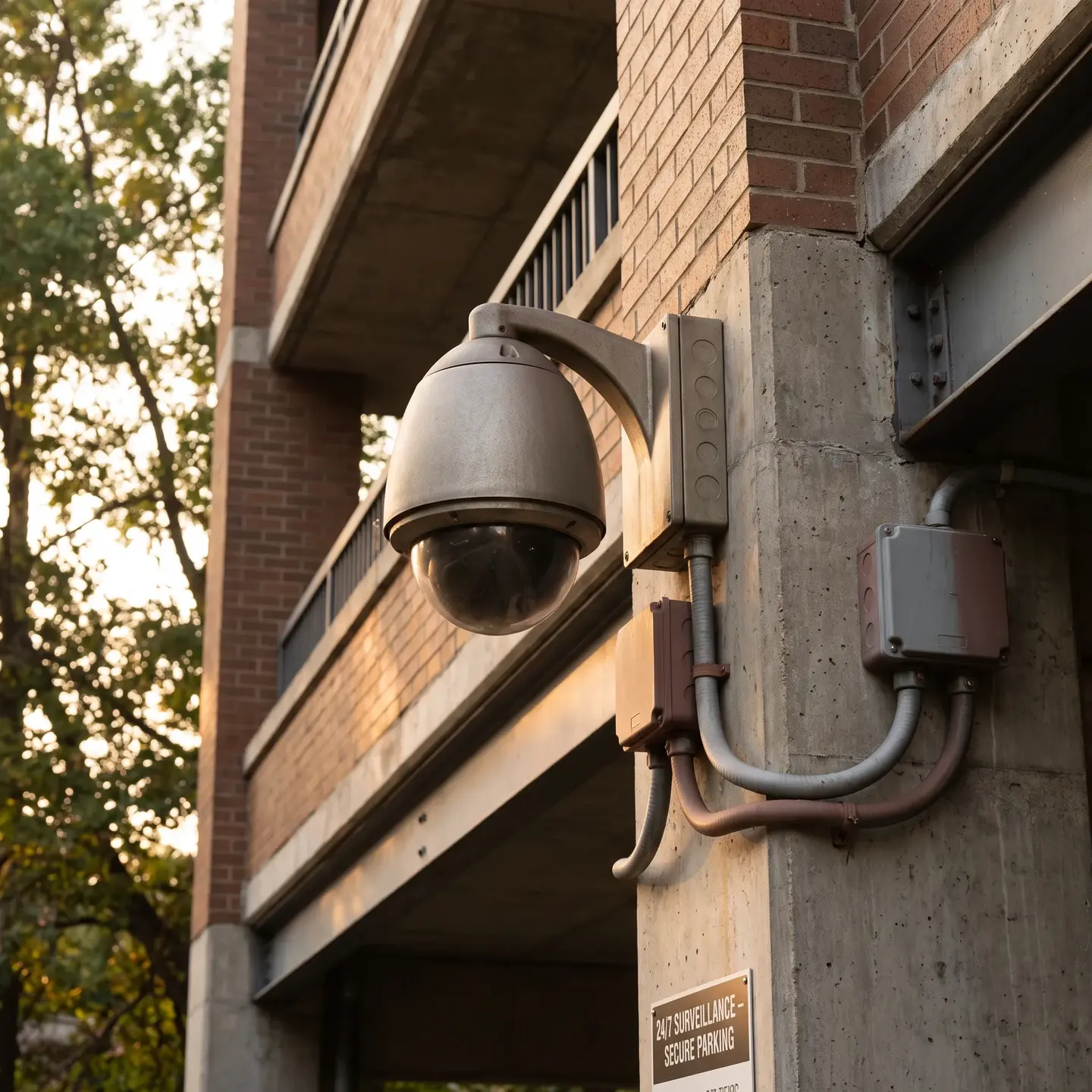 Outdoor camera wiring