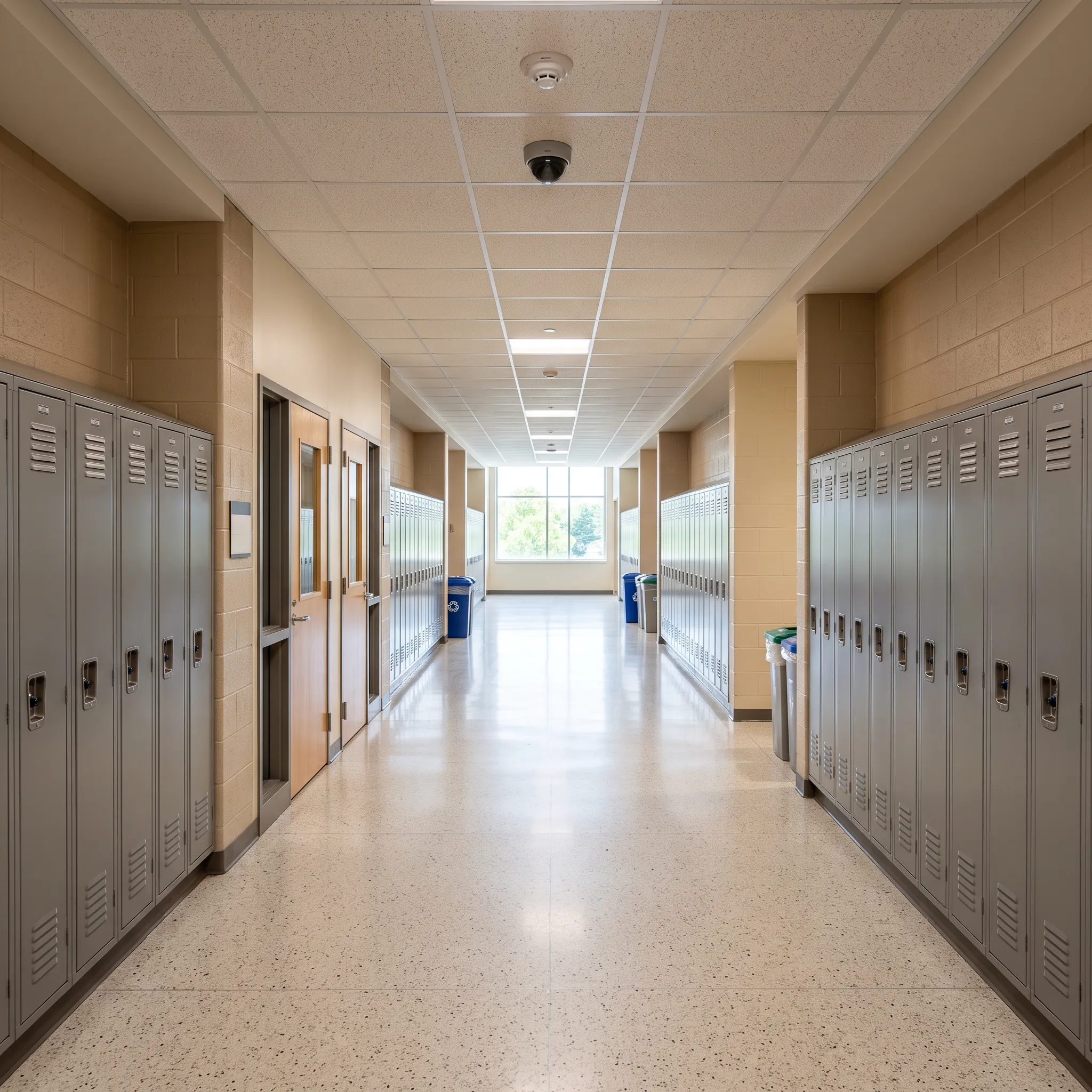 school security corridor camera coverage
