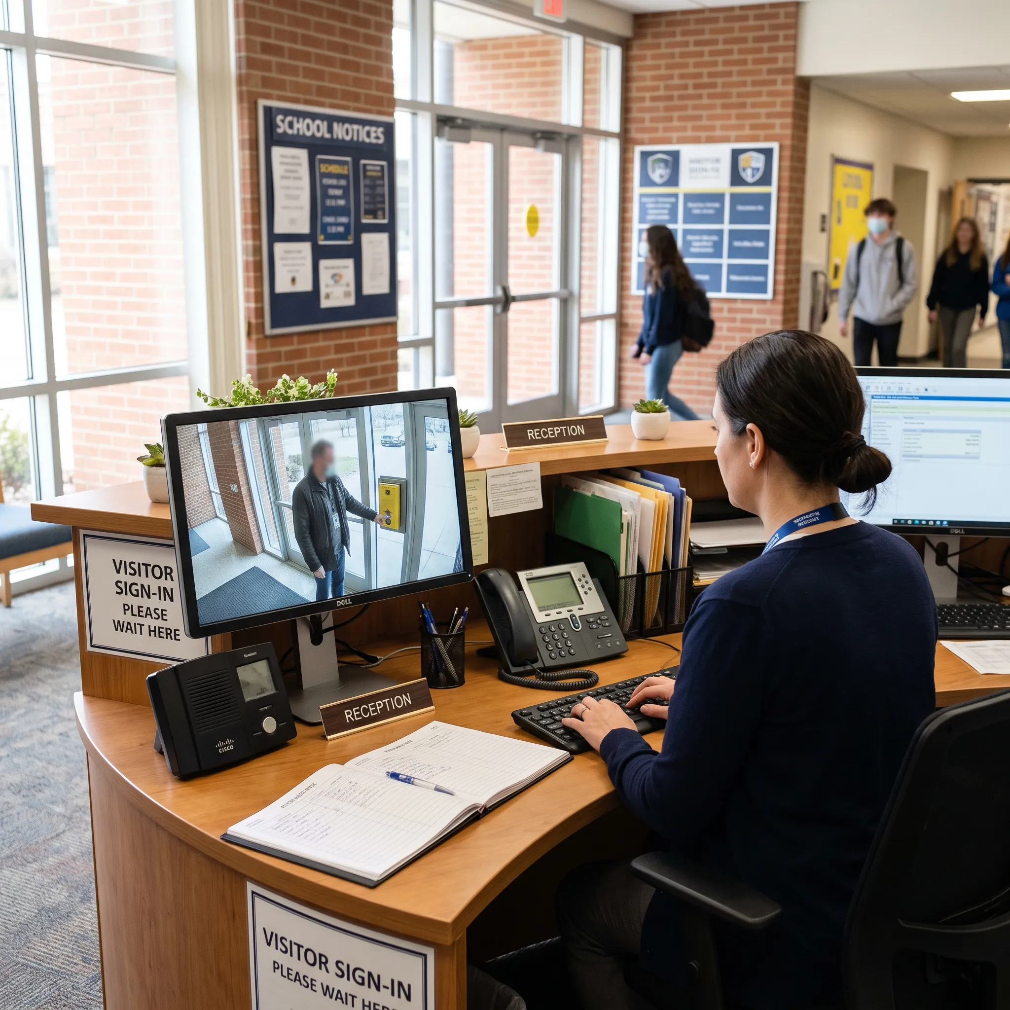 school security office visitor verification