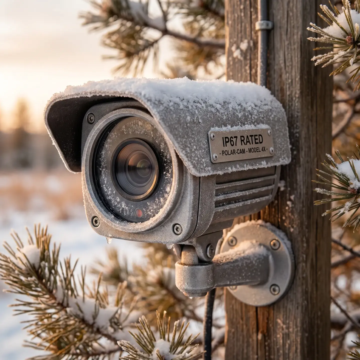 Snowy outdoor IP67 camera