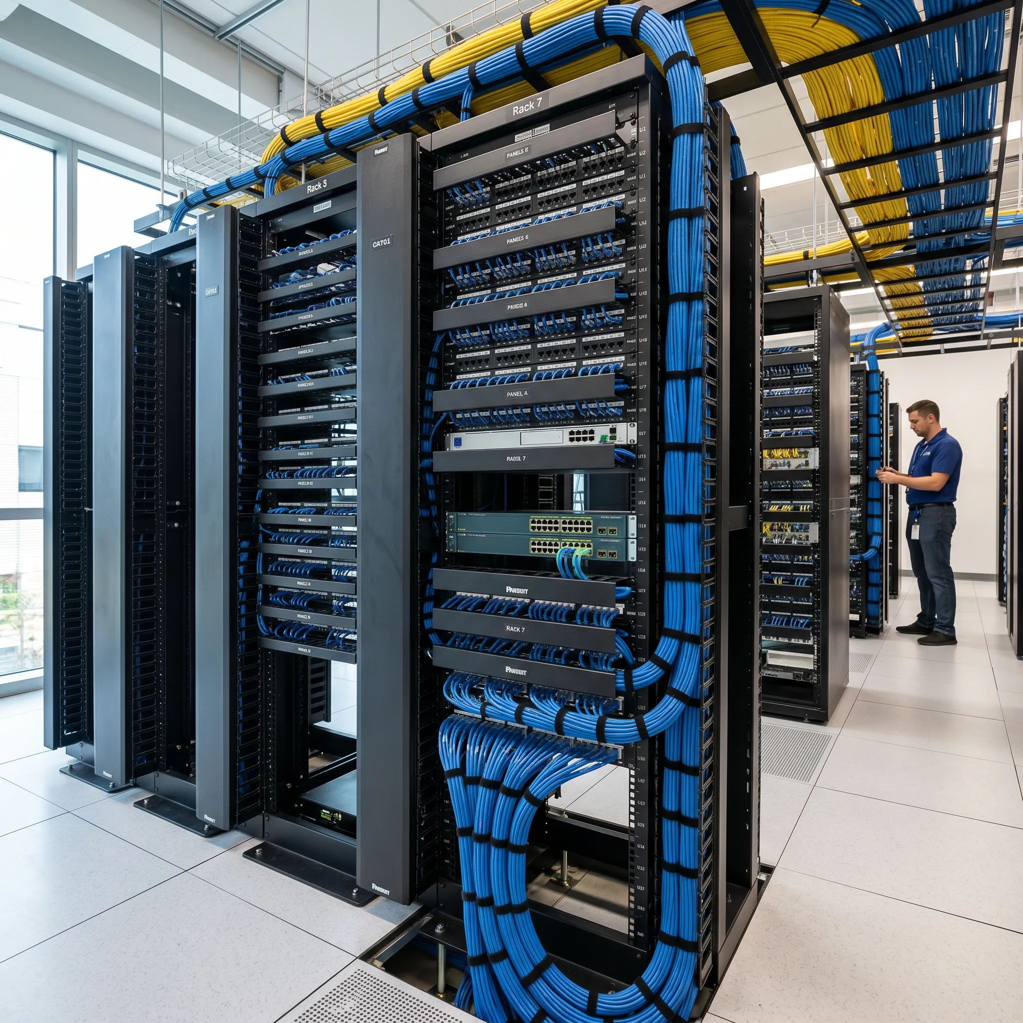 Structured cabling infrastructure supporting commercial security and network systems