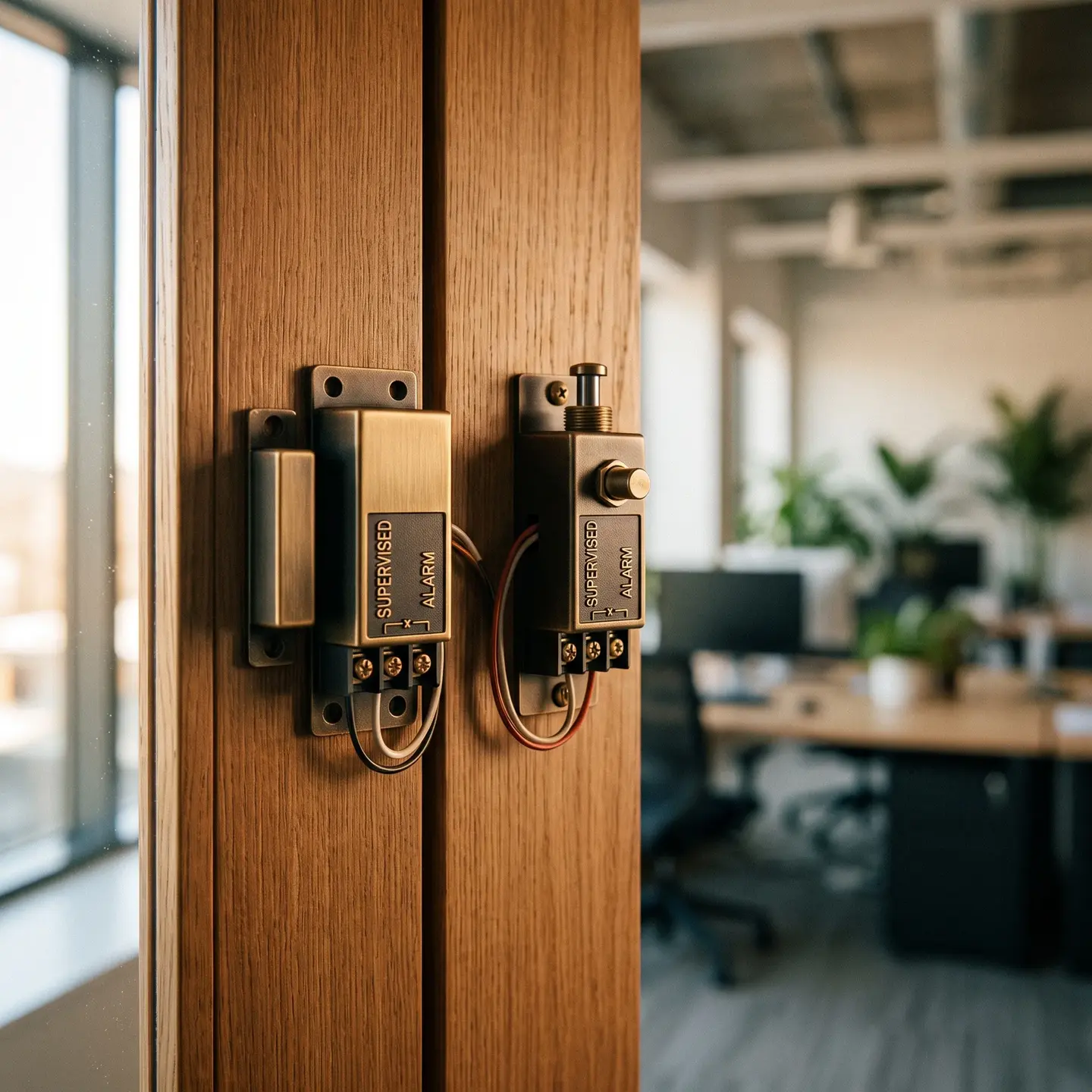Supervised alarm sensors door